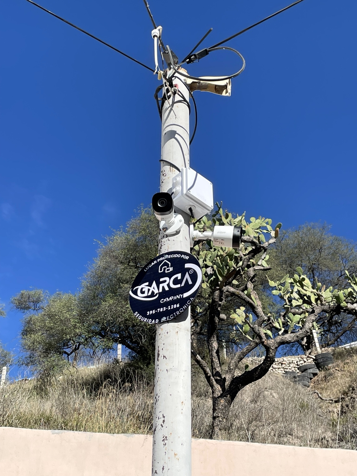 Cámaras instaladas en poste